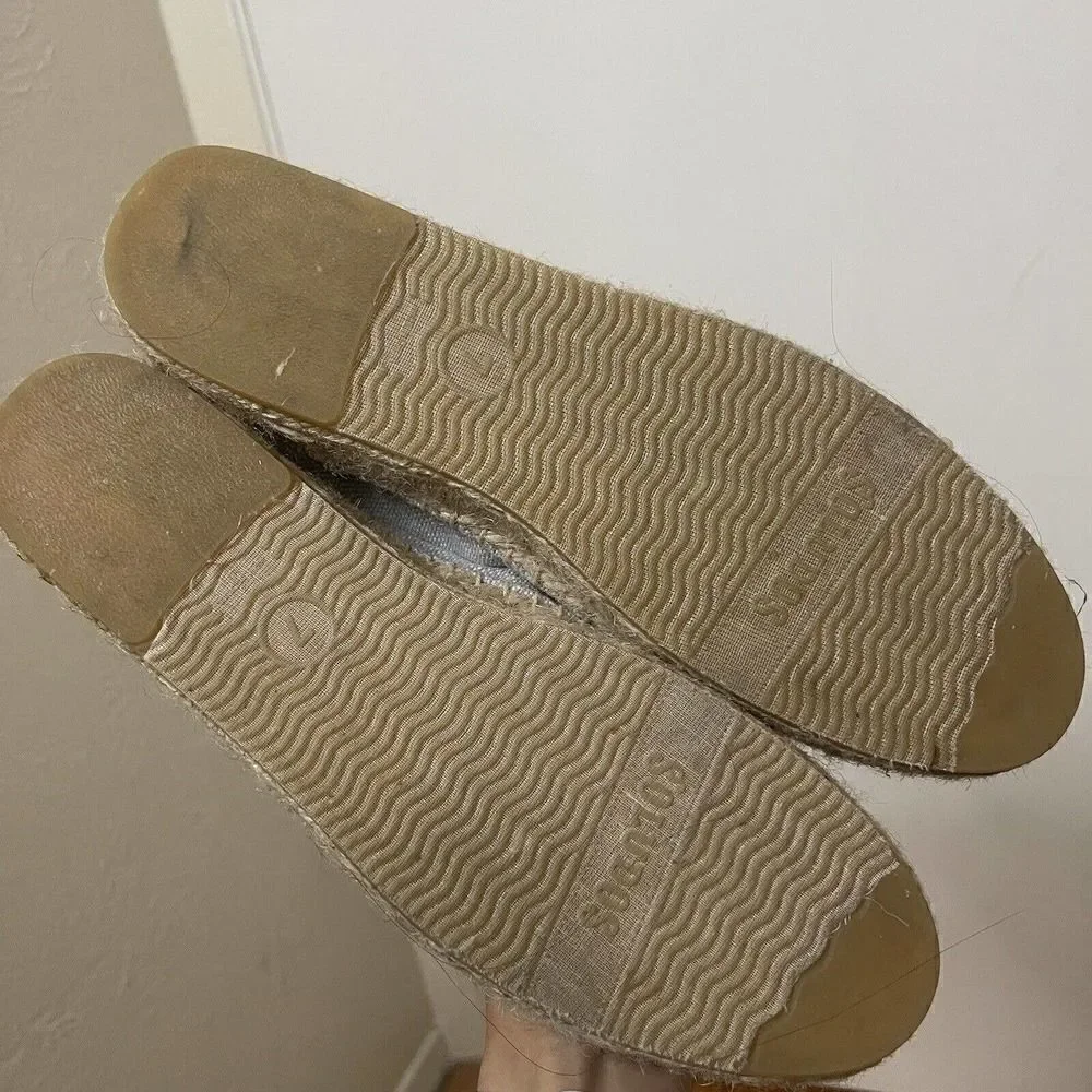 Soludos Woven Platform Slip-On Espadrilles Lemon US size 7
